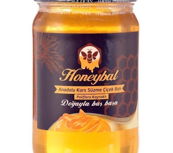 Honeybal Kars Doğal Süzme Çiçek Balı 1000 Gr.
